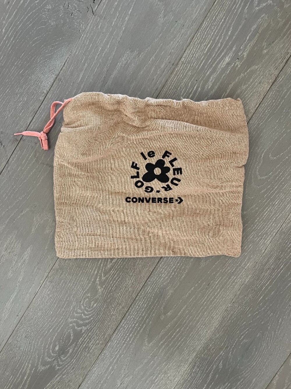 Converse x GOLF le FLEUR Drawstring Shoe/Dust Bag — Natural